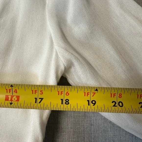 Lulus White Girlhoodcore with Geometric Embroidery NWT! Sz XL flowy low cut - Picture 7 of 10